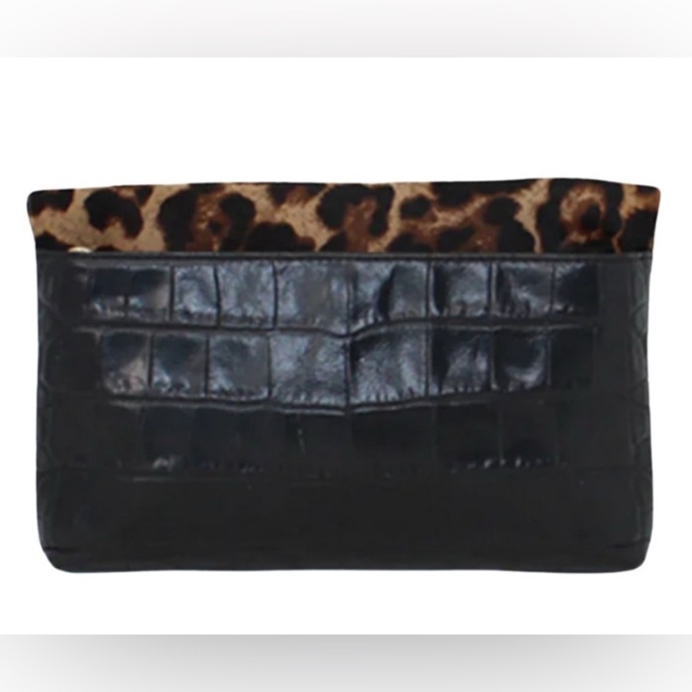 Michael Kors Calf Hair and Black Croc Print Crossbody bag clutch - Picture 5 of 12